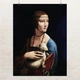 Постер Дама с горностаем, Леонардо да Винчи, Leonardo da Vinci, Lady with an Ermine, A3 40×30 см (id6951) - изображение 1