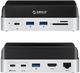 Hub Orico MiniDock 10-in-1 Silver (6942227173270) - obraz 2
