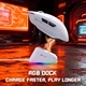 Ультралегкая игровая мышь ATTACK SHARK V6 с RGB док-станцией ,PAW3311, 25000 DPI 2,4G+Bluetooth White - изображение 5
