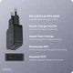 Сетевое зарядное устройство Make 30W GaN3 Ultra Slim Type-C PD3.0 + USB QC4.0 Black (MCW-3022GBK) - изображение 6