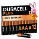 Батарейки Duracell Plus AAA -12 ШТУК (LR03) MN2400, Бельгія, Лужні мініпальчик - зображення 1