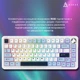 Бездротова клавіатура Ajazz AK820 Max Plus Day Dream Switch Біла - зображення 2