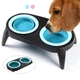 Миска Pet Bowl Set подвійна на складній підставці для собак та котів VEN0707 блакитна. - зображення 2
