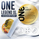 Презерватив ONE Legend XL латексний гладкий збільшеного розміру прозорий із силіконовою змазкою 1 шт - зображення 1