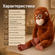 Мягкая игрушка обезьяна DJUNGELSKOG Лимпопо 66 см из плюша коричневая с длинными лапами и наполнителем из синтепона, зверек для объятий и сна детям от 2 лет - изображение 3