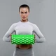 Масажний ролик Forever Roller 33 см ролер для спини валик для йоги пілатесу та масажу Салатовий - зображення 4