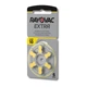 Батарейки для слуховых аппаратов Rayovac Extra ZA10 (PR70) 1.45V Zinc Air 6 шт 5.74×3.45 мм – воздушно-цинковые элементы питания - изображение 1