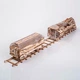Механический 3D конструктор Veter Models Поезд с тендером "Полная" комплектация - поезд, тендер, мост подставка, рельсы 2м - изображение 8