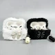 Чехол (накладка) Apple AirPods Pro 2, Pearl Bow Plush, Черный - 688036 - изображение 9