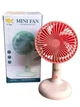 Міні-вентилятор з підставкою FY061, ручний вентилятор Mini Fan з 3 режимами акумулятором від Micro USB рожевий - зображення 2