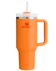 Термокружка Stanley Quencher H2.0 Flowstate Tumbler Оранжевая с ручкой и трубочкой 887мл - изображение 1