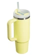 Термокружка Stanley The Quencher H2.O FlowState Жовта з ручкою і трубочкою 591мл - зображення 2