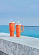 Термокружка Stanley Quencher H2.0 Flowstate Tumbler Оранжевая с ручкой и трубочкой 887мл - изображение 4