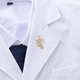 Значок из стали BROCHE брошь бижутерия Медицина Стетоскоп золотистый BRGV115474 - изображение 3