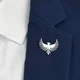 Значок из стали BROCHE брошь бижутерия Птицы Феникс серебристый BRGV115463 - изображение 4