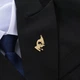 Значок из стали BROCHE брошь бижутерия Медицина Микроскоп золотистый BRGV115471 - изображение 3