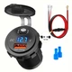Адаптер USB врезной, сдвоенный PD3.0 та QC3.0 с вольтметром для автомобиля 12-24V - изображение 1