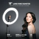 Профессиональная кольцевая LED лампа RL-18 (45 см) / Профессиональный свет с 3 креплениями для телефона, пультом и сумкой - изображение 1