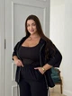 Жіночий костюм на блискавці (кофта з рукавом 3/4+штани) Uaclothes 50 Чорний (like38208-186401358) - изображение 2
