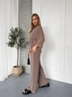Костюм женский прогулочный летний кофейного цвета 38189 42/44 - изображение 5