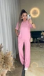 Жіночий костюм в рубчик (штани+футболка) Uaclothes 50 Рожевий (like38204-186361358) - изображение 3