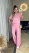 Жіночий костюм в рубчик (штани+футболка) Uaclothes 50 Рожевий (like38204-186361358) - изображение 4