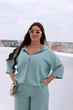 Жіночий костюм на блискавці (кофта з рукавом 3/4+штани) Uaclothes 54 Бірюзовий (like38214-186461359) - изображение 2