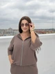 Жіночий костюм на блискавці (кофта з рукавом 3/4+штани) Uaclothes 58 Капучино (like38213-186451373) - изображение 2