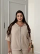 Жіночий костюм на блискавці (кофта з рукавом 3/4+штани) Uaclothes 58 Бежевий (like38207-186391373) - изображение 2