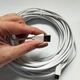 USB – Type-C кабель 9.8 м 0.7 ампер белый – длинный шнур для зарядки питания - изображение 3