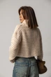 Укороченный свитер с ажурной вязки Lurex Кремовый One Size (241149) - изображение 2
