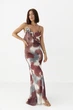Шифоновий сарафан з квіткою Lurex Бордовий M (36280) - зображення 5