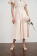 Персиковое платье FashionYouWant XXL кремовый 43446477 - изображение 5