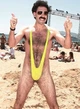 Чоловічі сексуальні боді-стринги купальник Борат borat mankini One Size Жовтий - зображення 6