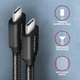 Кабель Axagon USB-C-USB-C 3.2 Gen 1, 2 м, PD 60W, 3A Черный (BUCM3-CM20AB) - изображение 4