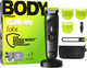 Триммер для тела и интимной зоны Gillette Labs Body + Intimate i7 с подсветкой (триммер, 3 насадки, станция, чехол, держатель) - изображение 1