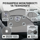 Шторка сонцезахисна CarLife для бічних вікон 65x38см 2шт захисна шторка для автомобіля для захисту від сонця чорна SK_SS065А12 - зображення 4