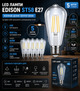 LED лампи Edison ST58 E27 6W (5 шт) — 800 lm, 5000K денне світло, вінтаж філамент, аналог 60W - зображення 1