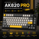 EPOMAKER Ajazz AK820 Pro — механічна клавіатура 75%, TFT дисплей, BT/2.4G/USB-C, 4000mAh, RGB, gasket - зображення 1