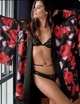 Комплект білизни Victoria’s Secret Ziggy Glam Floral Embroidery Unlined Demi Bra Чорний 34DD-S - изображение 4