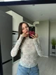 Женский лонгслив гипюровый молочный 40-42 г1450.888 - изображение 3