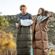 Спальник з капюшоном лівий (1°C) Naturehike U350 NH20MSD07. Зелений - зображення 12