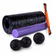 Масажний набір PowerPlay PP_4015 EPP Foam Roller Set 4in1 (2-ва роли + 2-ва м'ячі) Чорно-Фіолетовий - изображение 1