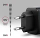 Сетевое зарядное устройство для Axagon 2x port (USB + USB-C), PD3.0/QC4+/PPS/Apple, 67W Серый (ACU-PQ67) - изображение 7