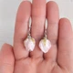 Серьги Hand Made с бело-розовыми розами из муранского стекла - изображение 2