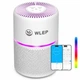 Розумний очищувач повітря WiFi з HEPA H13 99,97% CADR 90 м³/год | Smart Air Purifier з Alexa Google для кімнати до 20 м² білий - зображення 8