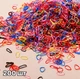 Резинки для волос одноразовые 200 шт / эластичные мини резинки для детских причесок, косичек и хвостиков / силиконовые резинки для волос, разноцветный (135048415) - изображение 1