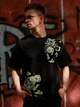 Футболка чоловіча оверсайз Dubhumans Japanese Tattoo Cats Чорний M-L (JTC-TMO-B-ML) - зображення 3