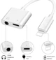 Переходник Lightning 2в1 для iPhone AUX 3.5 мм и зарядки, адаптер LF-35 - изображение 4