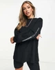 Лонгслів ASOS Weekend Collective Oversized W Чорний M 109174129 - изображение 1